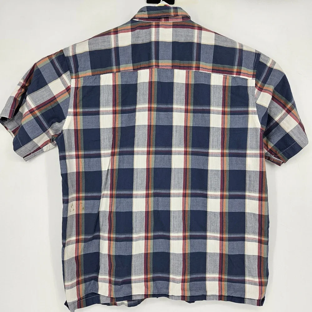 Pendleton Shirt‎ Mens Large Plaid Button Down Short Sleeve Casual FLAWS